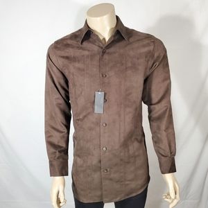 Claiborne brown suede button down